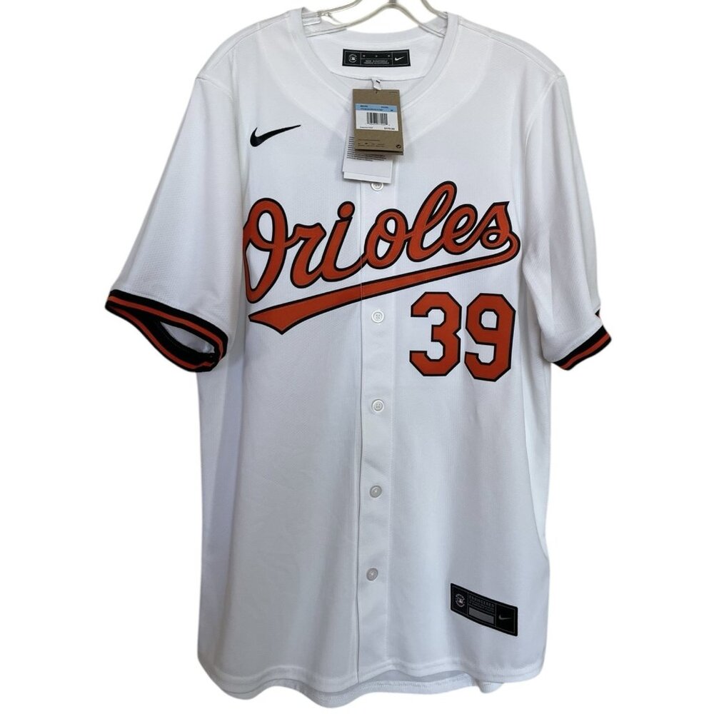 Nike Baltimore Orioles Corbin Burnes‎ Baseball Jersey White 39 Sewn Stitched